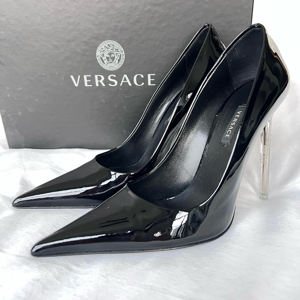 Black Versace heels